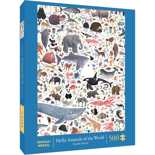 Hello Animals of the World 500 Piece Jigsaw Puzzle Chronicle