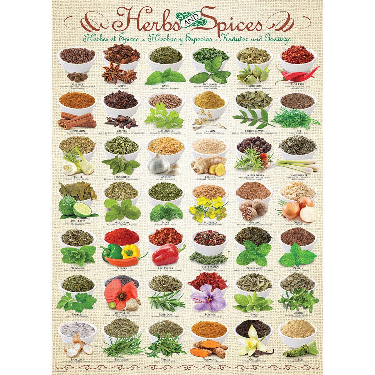 Herbs & Spices 1000 Piece Jigsaw Puzzle Eurographics