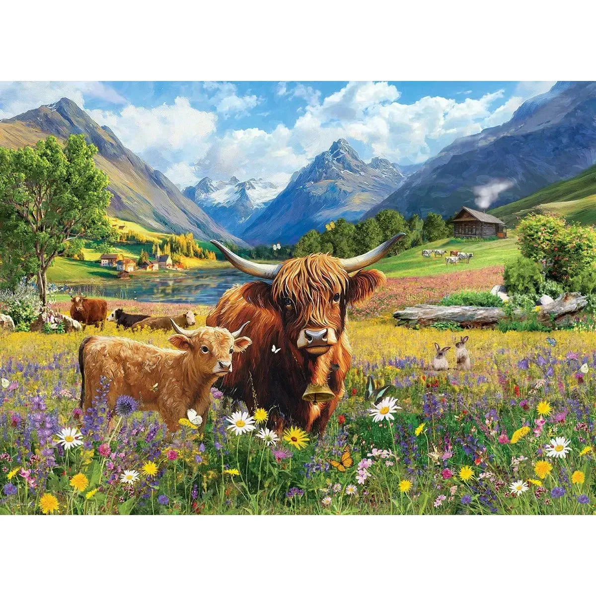 Highland Cows 1000 Piece Jigsaw Puzzle Eurographics