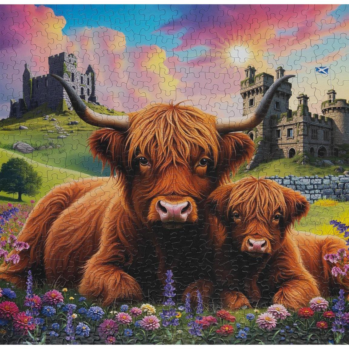 Highland Cows 500 Piece Jigsaw Puzzle Springbok