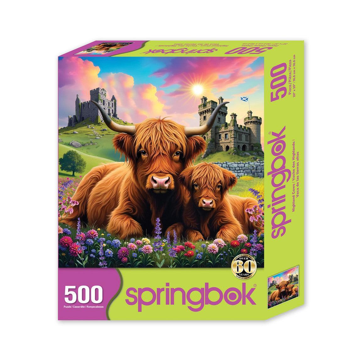 Highland Cows 500 Piece Jigsaw Puzzle Springbok