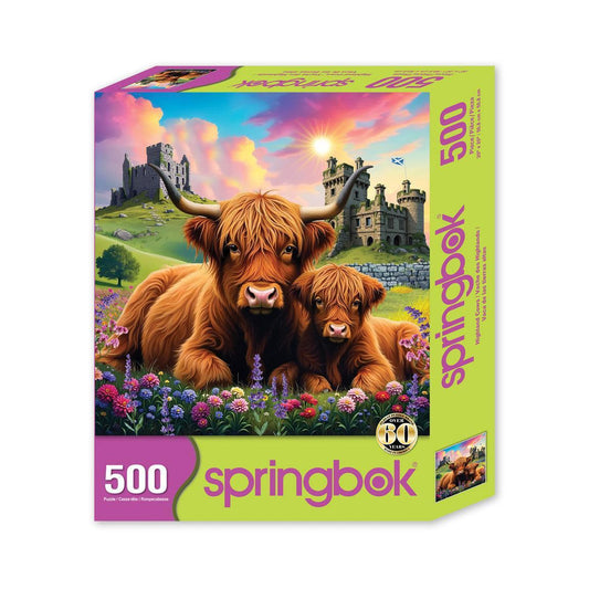Highland Cows 500 Piece Jigsaw Puzzle Springbok
