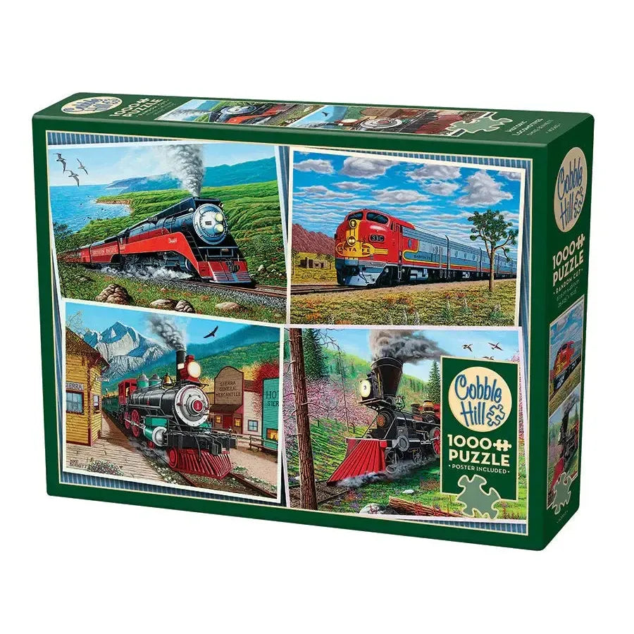 Historic Locomotives 1000 Piece Jigsaw Puzzle Cobble Hill