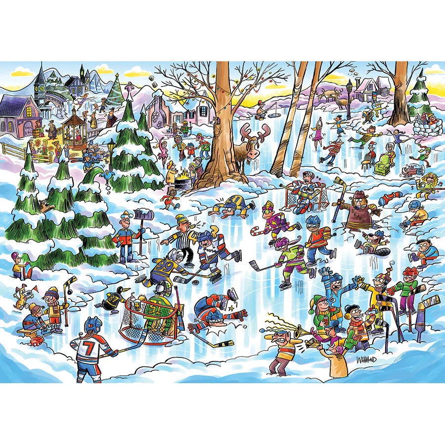 Hockey Town 350 Piece Family Jigsaw Puzzle Cobble Hill