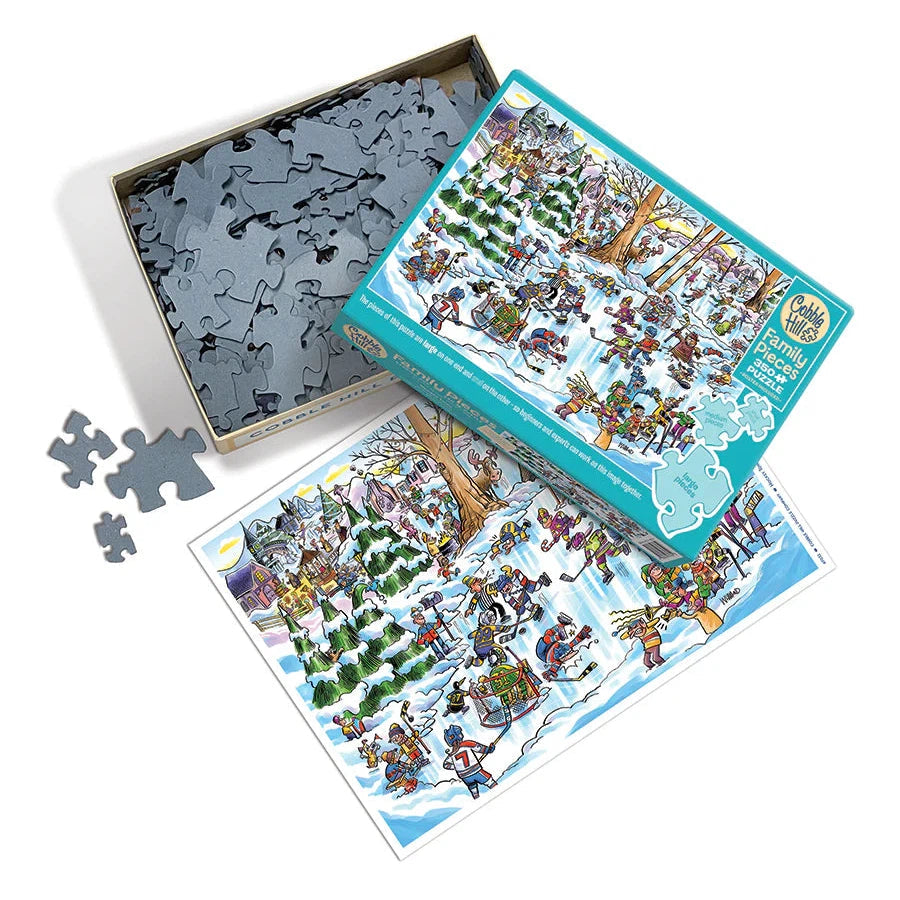 Hockey Town 350 Piece Family Jigsaw Puzzle Cobble Hill