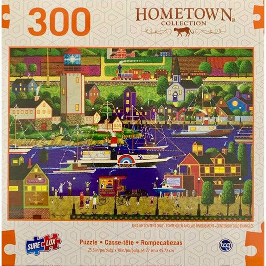 Holiday Boat Parade Hometown Collection 300 Piece Jigsaw Puzzle Sure Lox