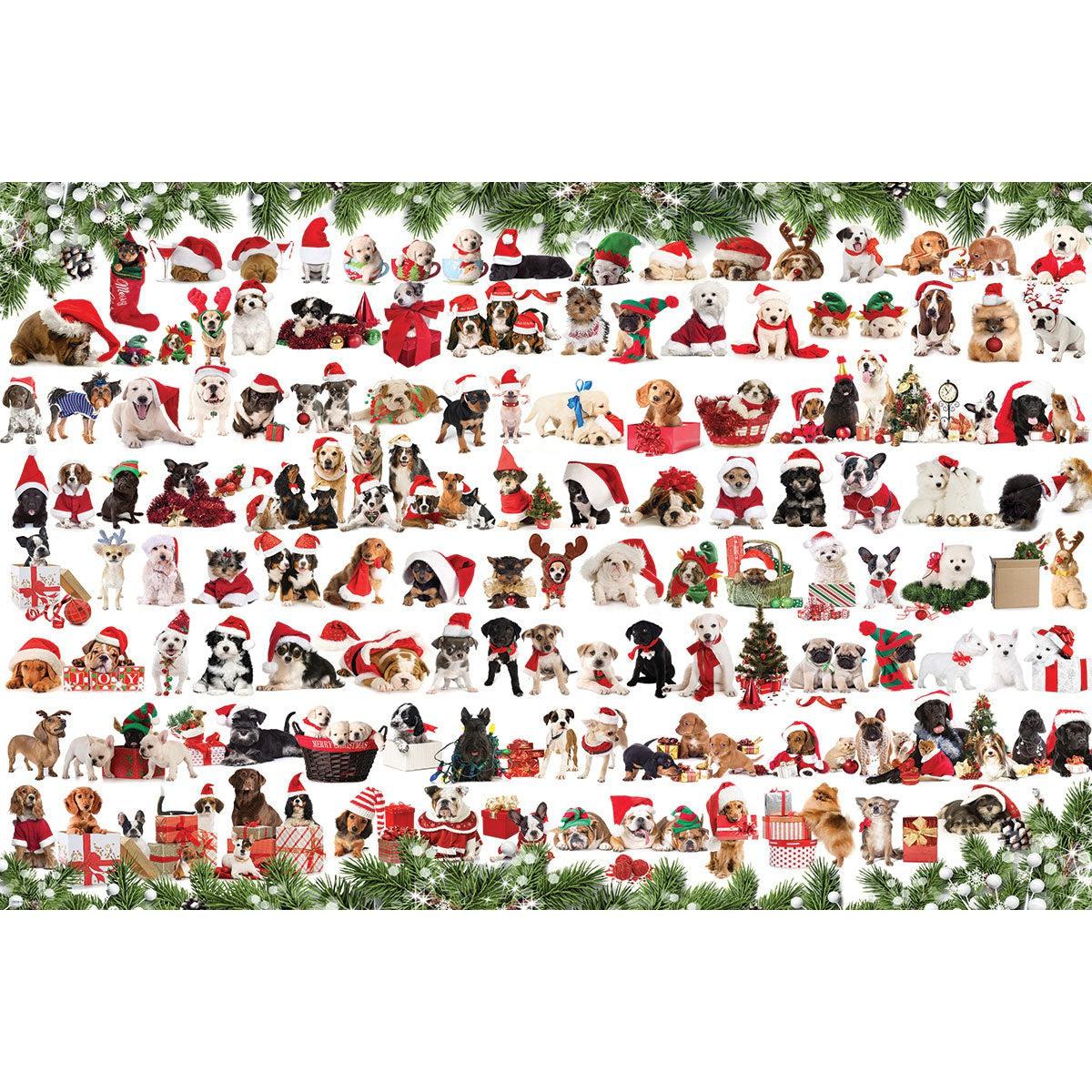 Holiday Dogs 1000 Piece Jigsaw Puzzle in Tin Eurographics