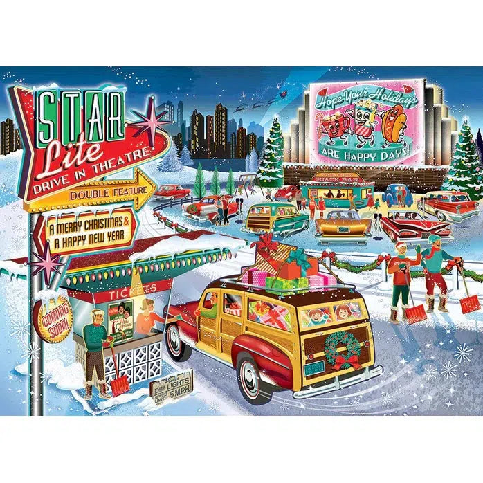 Holiday Drive In 1000 Piece Jigsaw Puzzle Cobble Hill