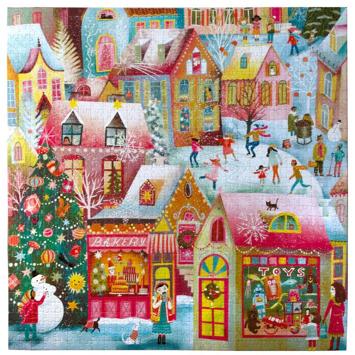 Holiday Village 1000 Piece Jigsaw Puzzle eeBoo