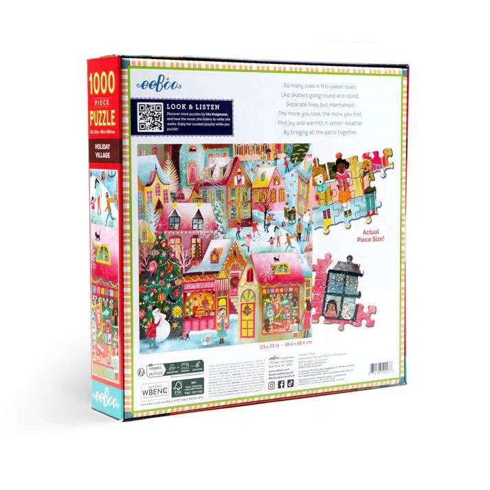 Holiday Village 1000 Piece Jigsaw Puzzle eeBoo