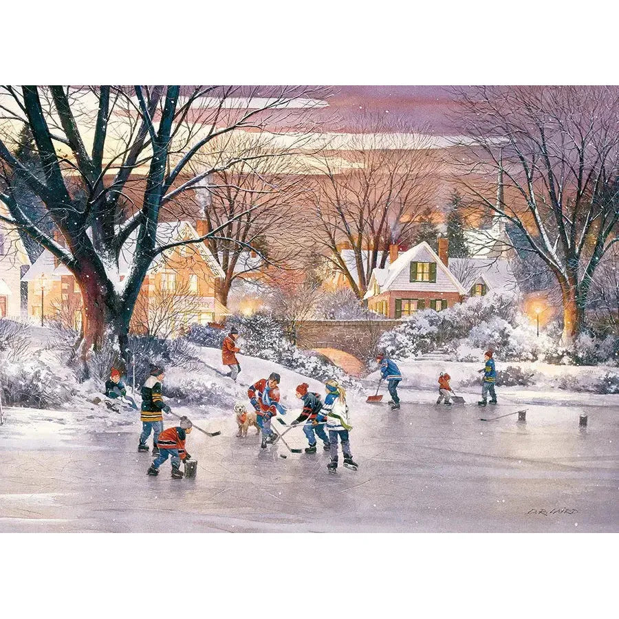 Hometown Hockey 1000 Piece Jigsaw Puzzle Cobble Hill