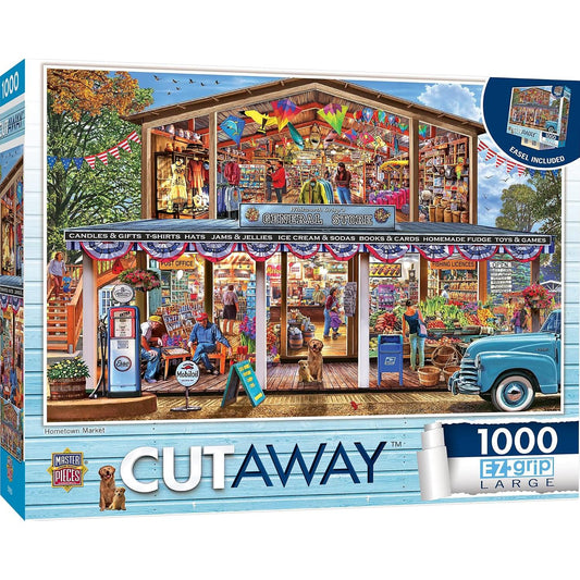 Hometown Market Cut Away 1000 Piece EZ-Grip Jigsaw Puzzle MasterPieces
