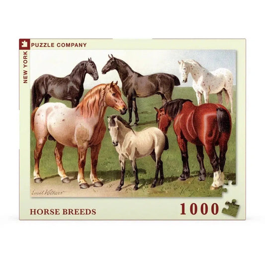 Horse Breeds 1000 Piece Jigsaw Puzzle NYPC