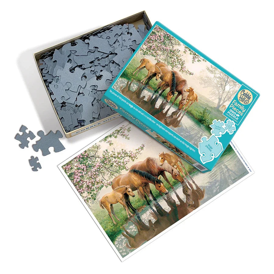 Horse Family 350 Piece Family Jigsaw Puzzle Cobble Hill