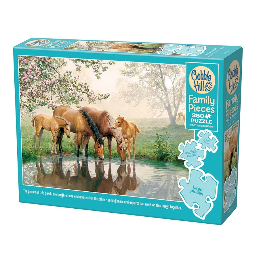 Horse Family 350 Piece Family Jigsaw Puzzle Cobble Hill