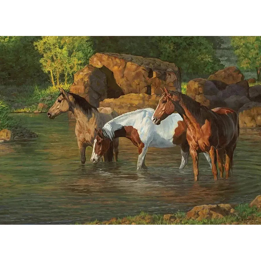 Horse Pond 500 Piece Jigsaw Puzzle Cobble Hill