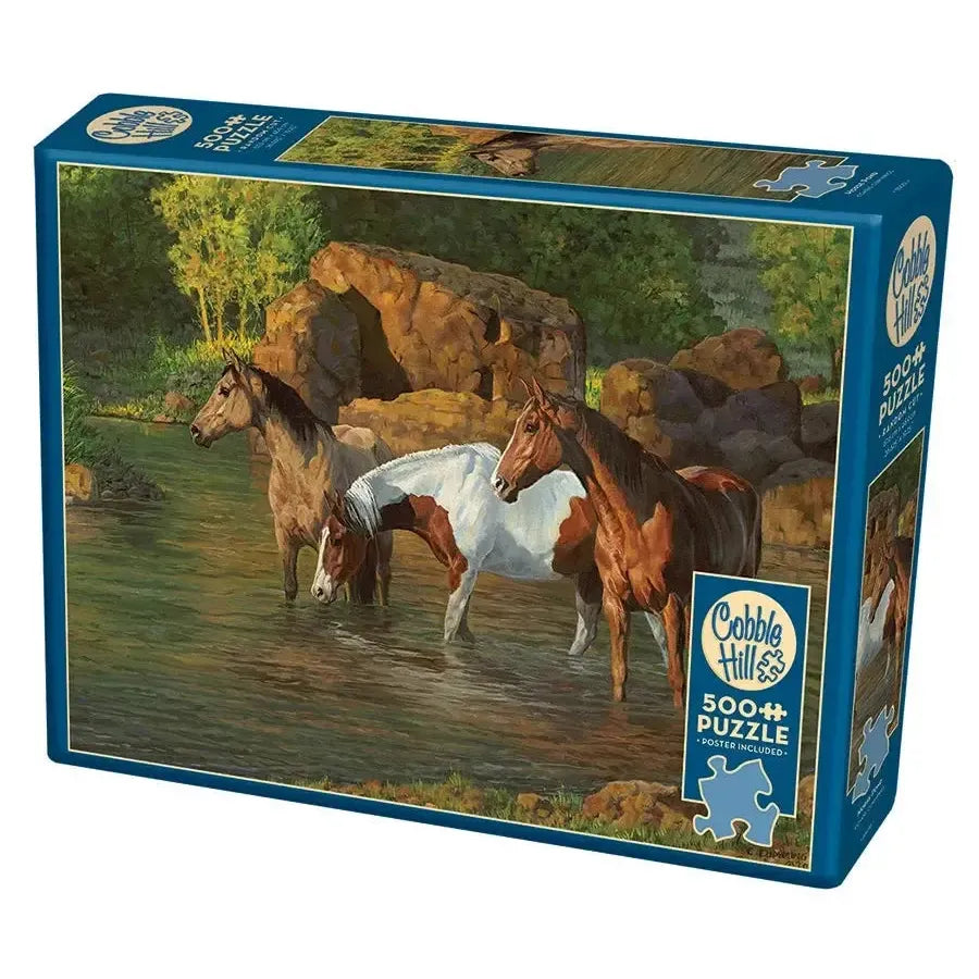 Horse Pond 500 Piece Jigsaw Puzzle Cobble Hill
