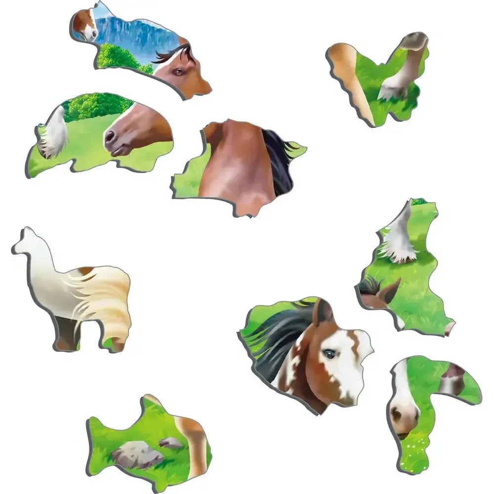 Horses in a Mountain Field 65 Piece Tray Jigsaw Puzzle Larsen