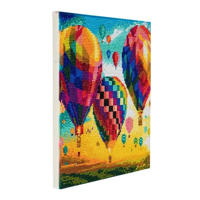 Hot Air Balloon Crystal Art Framed Canvas Kit Craft Buddy