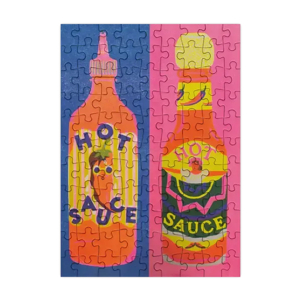 Hot Sauce 99 Piece Mini Jigsaw Puzzle Happily