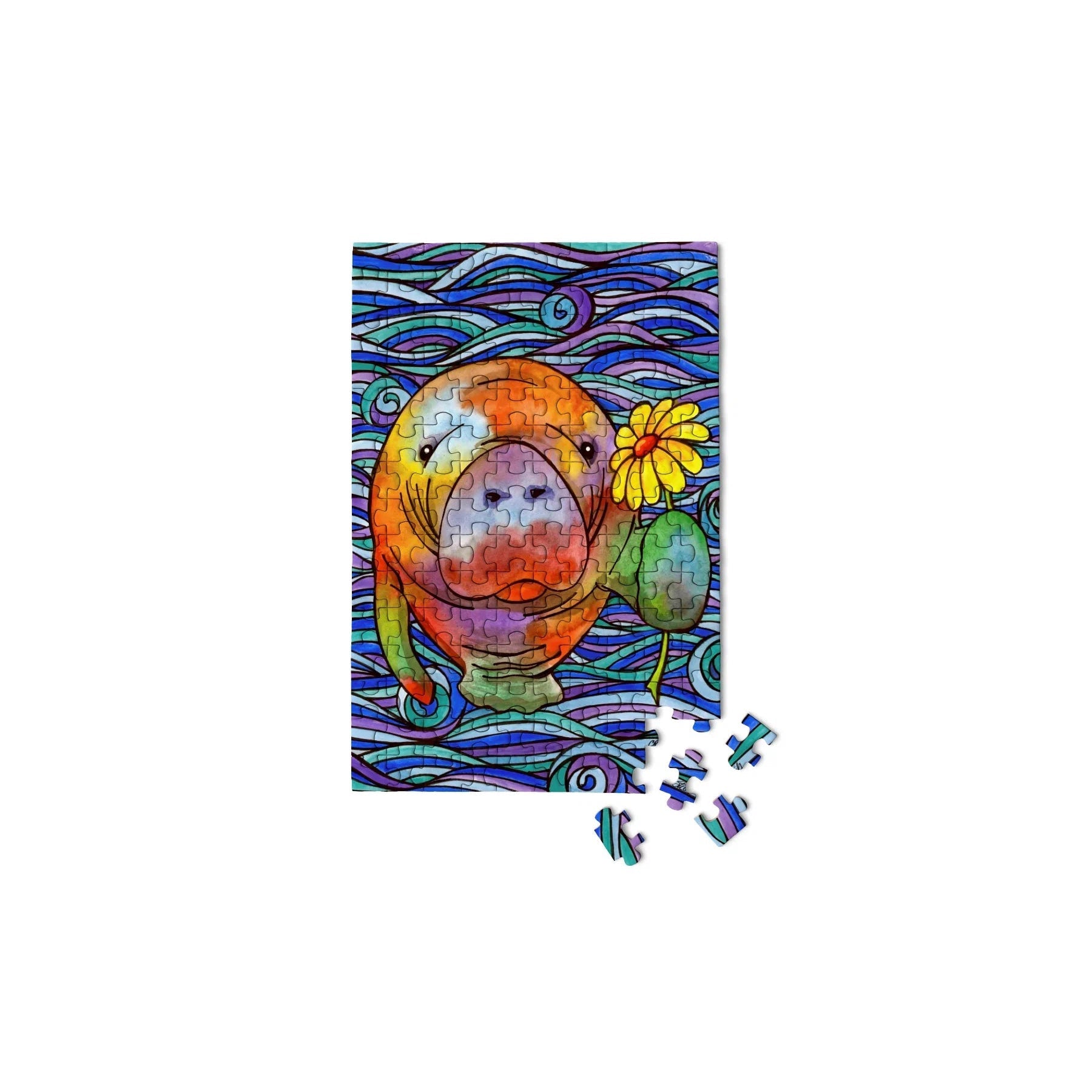 Hue Manatee 150 Piece Mini Jigsaw Puzzle Micro Puzzles