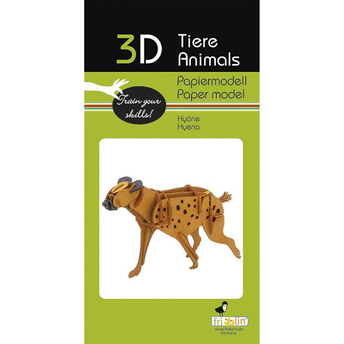 Hyena 3D Cardboard Model Kit Fridolin