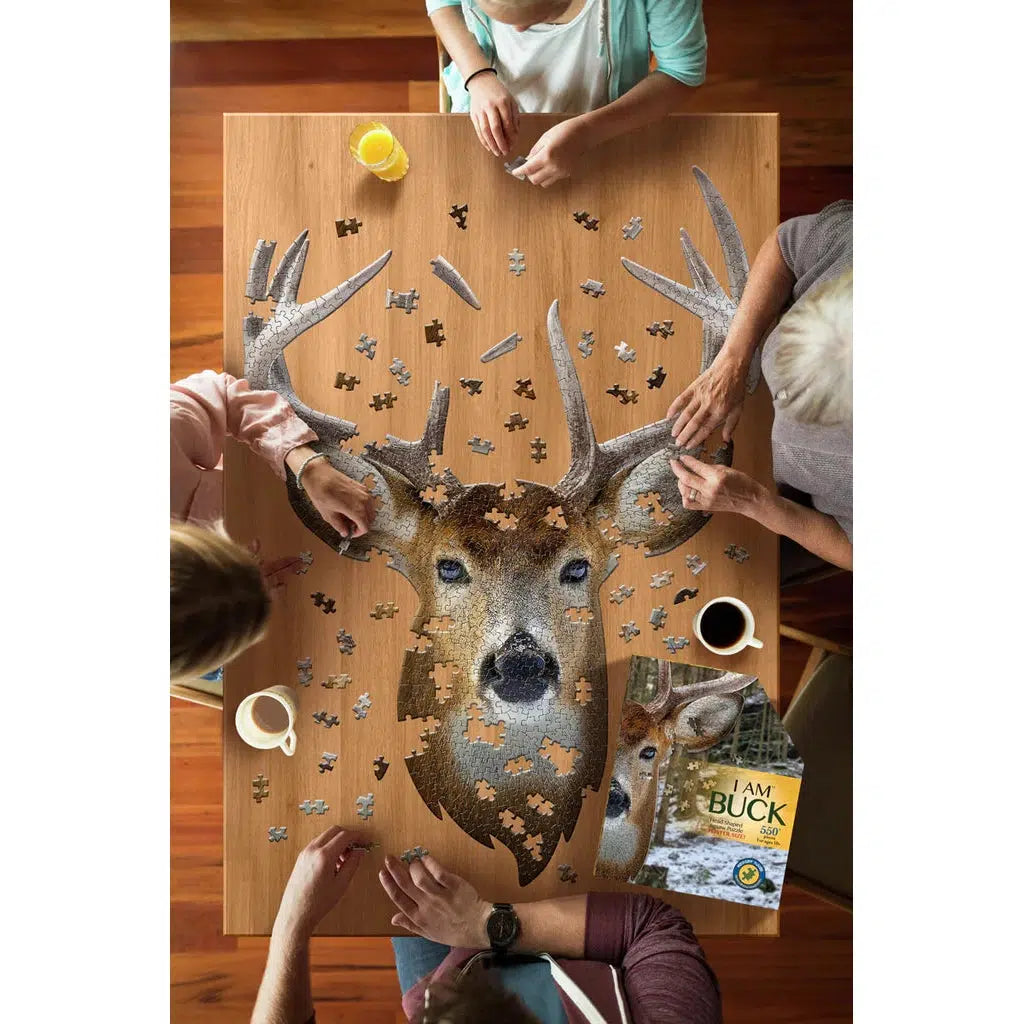 I Am Buck 550 Piece Head Shaped Jigsaw Puzzle Madd Capp