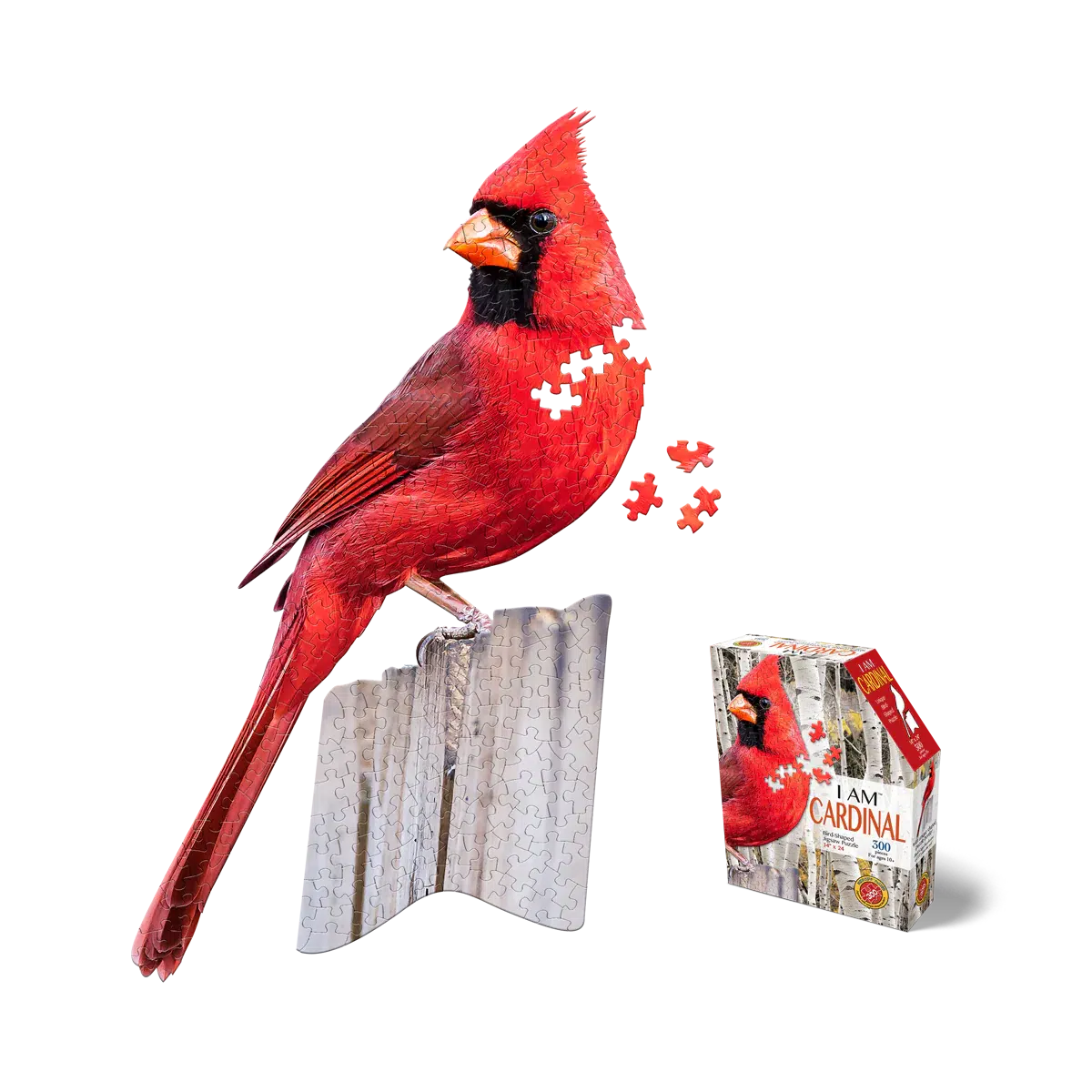 I Am Cardinal 300 Piece Bird Shaped Jigsaw Puzzle Madd Capp