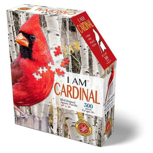 I Am Cardinal 300 Piece Bird Shaped Jigsaw Puzzle Madd Capp