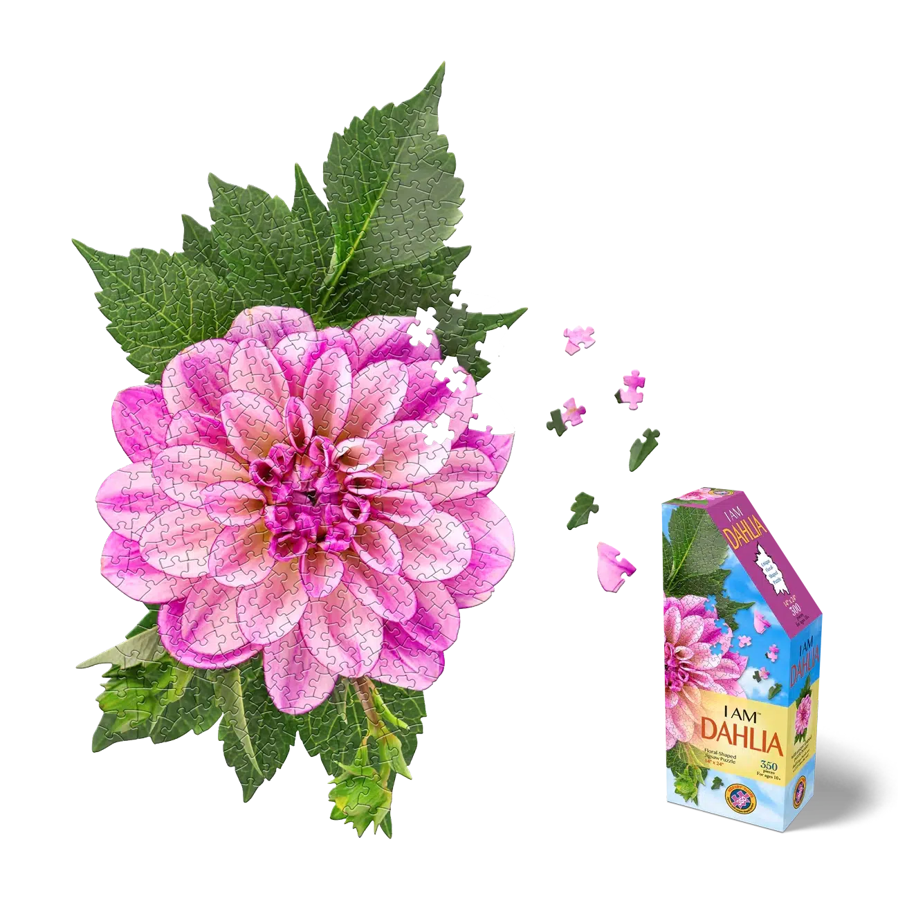 I Am Dahlia 350 Piece Floral Shaped Jigsaw Puzzle Madd Capp