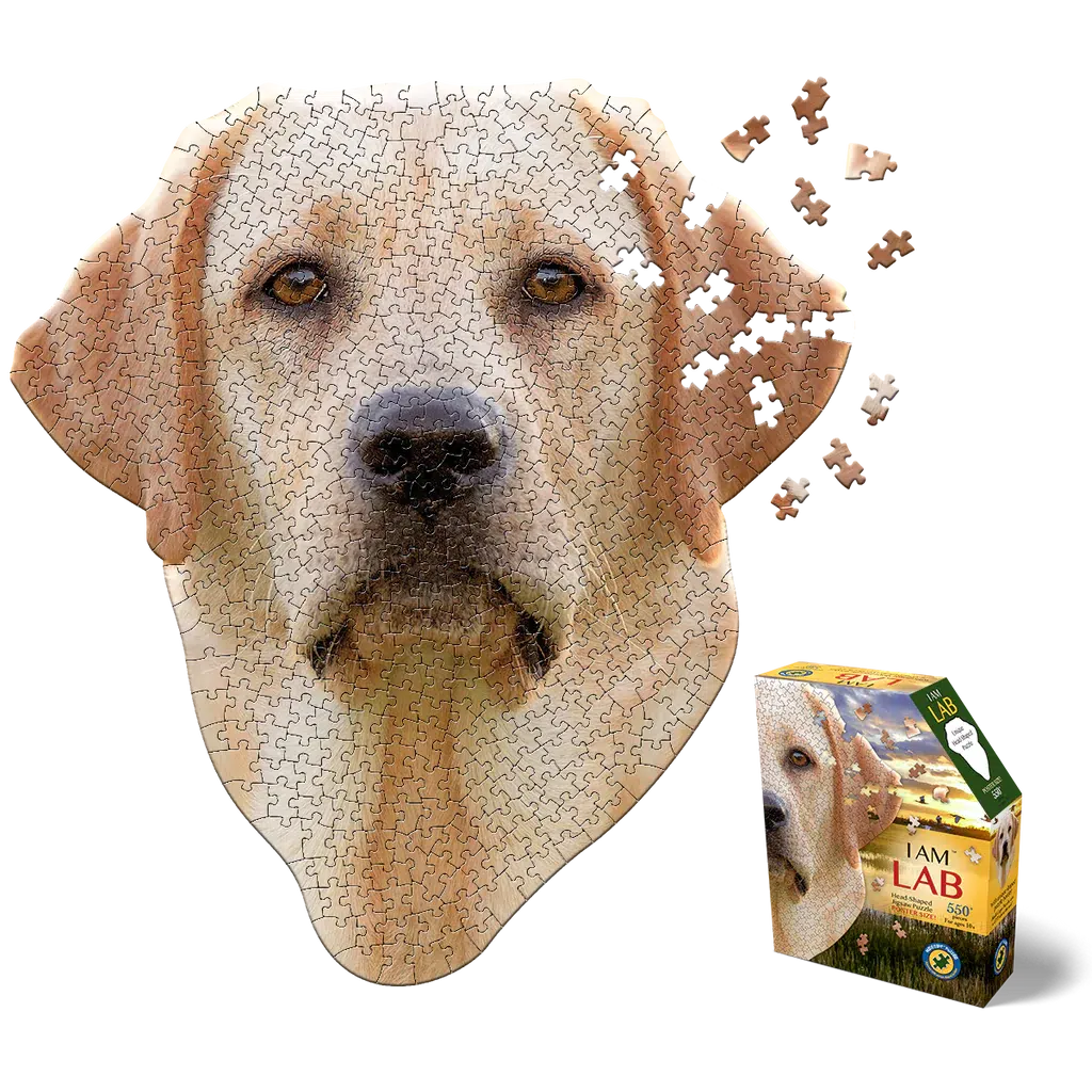 I Am Lab 550 Piece Head Shaped Jigsaw Puzzle Madd Capp