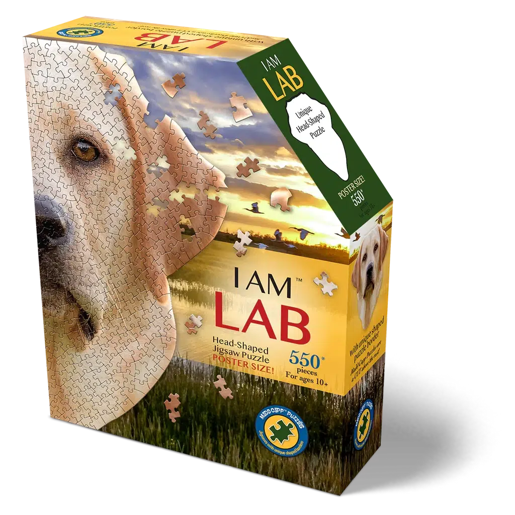 I Am Lab 550 Piece Head Shaped Jigsaw Puzzle Madd Capp