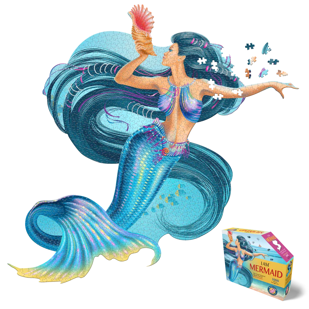 I Am Mermaid 1000 Piece Unique Shaped Jigsaw Puzzle Madd Capp