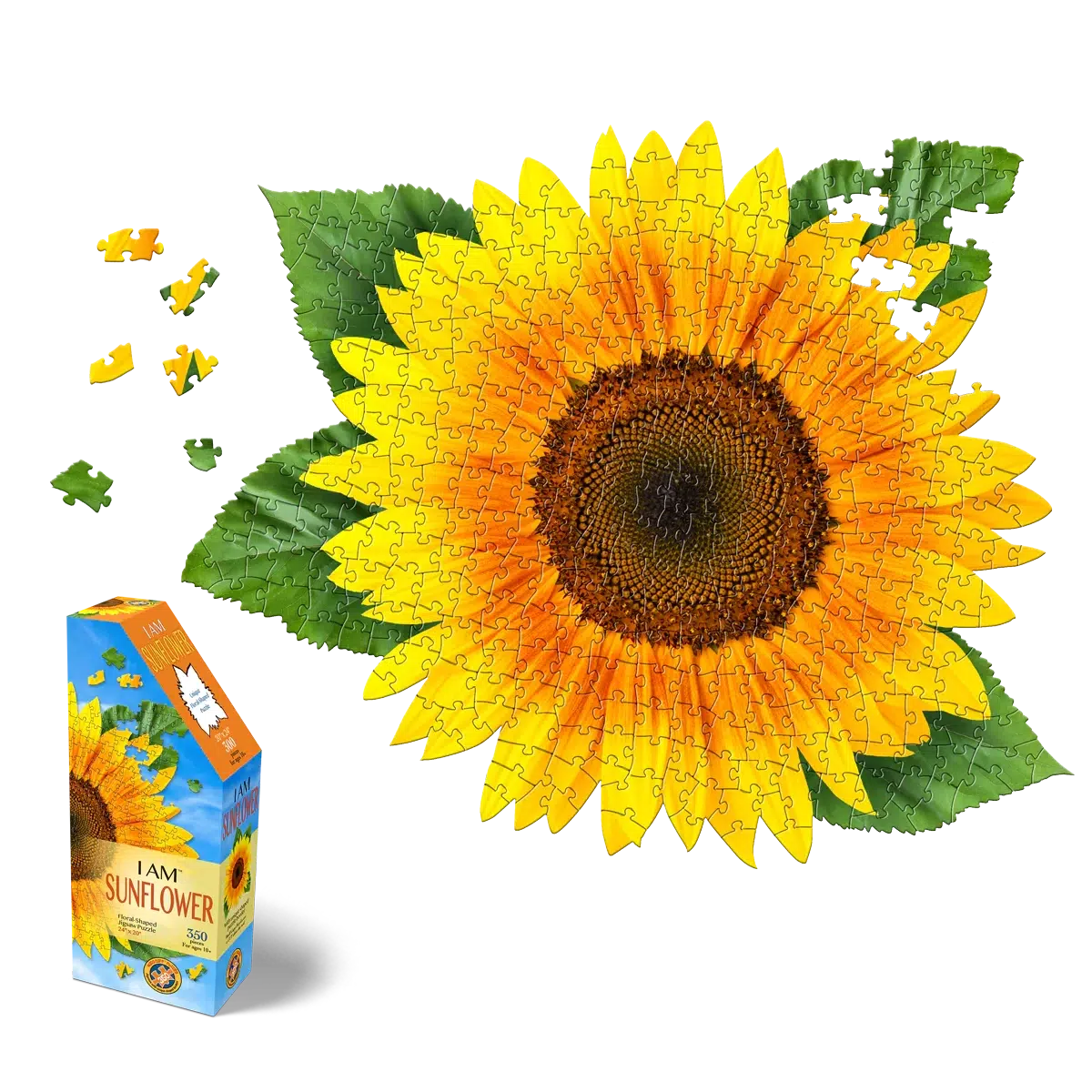 I Am Sunflower 350 Piece Floral Shaped Jigsaw Puzzle Madd Capp