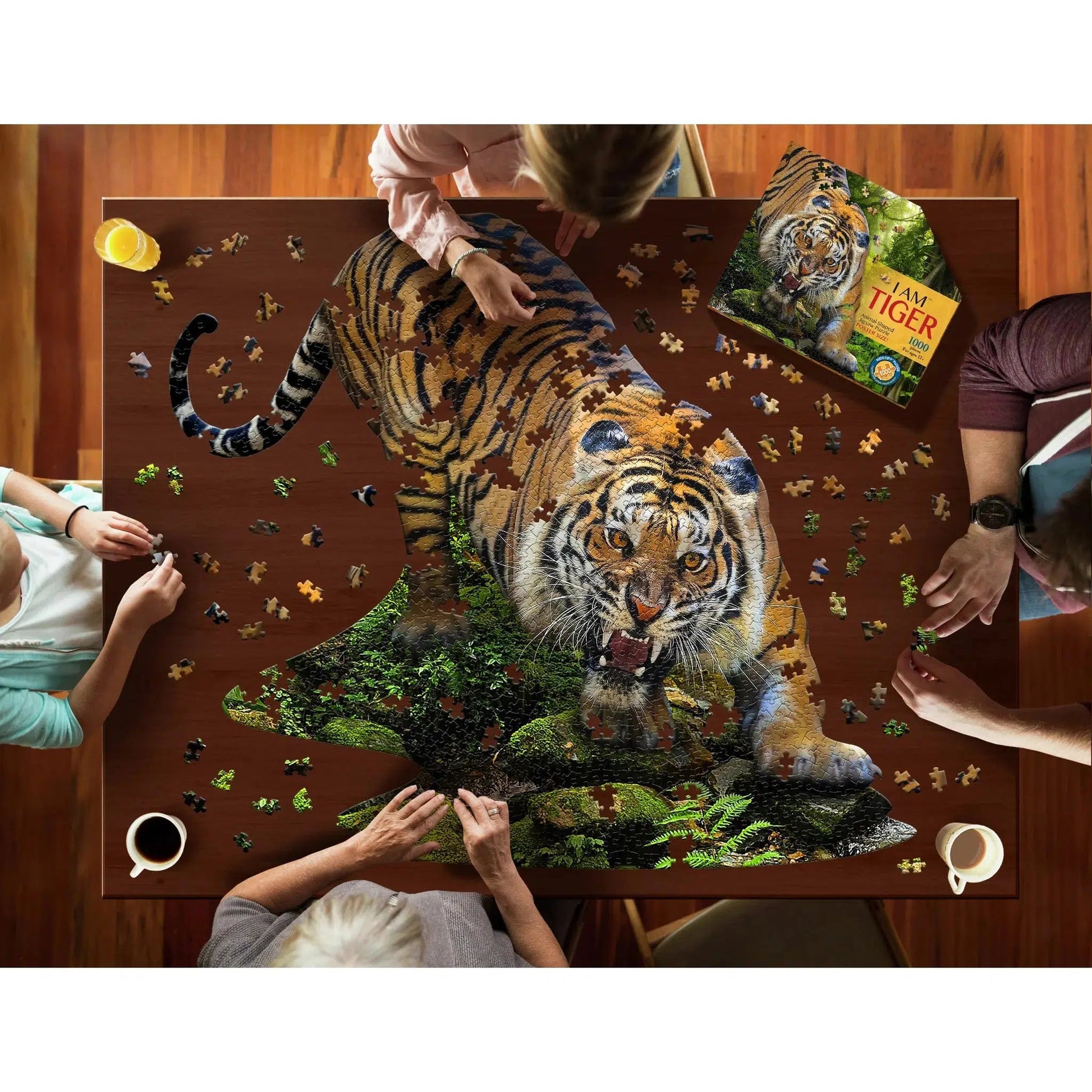 I Am Tiger 1000 Piece Animal Shaped Jigsaw Puzzle Madd Capp