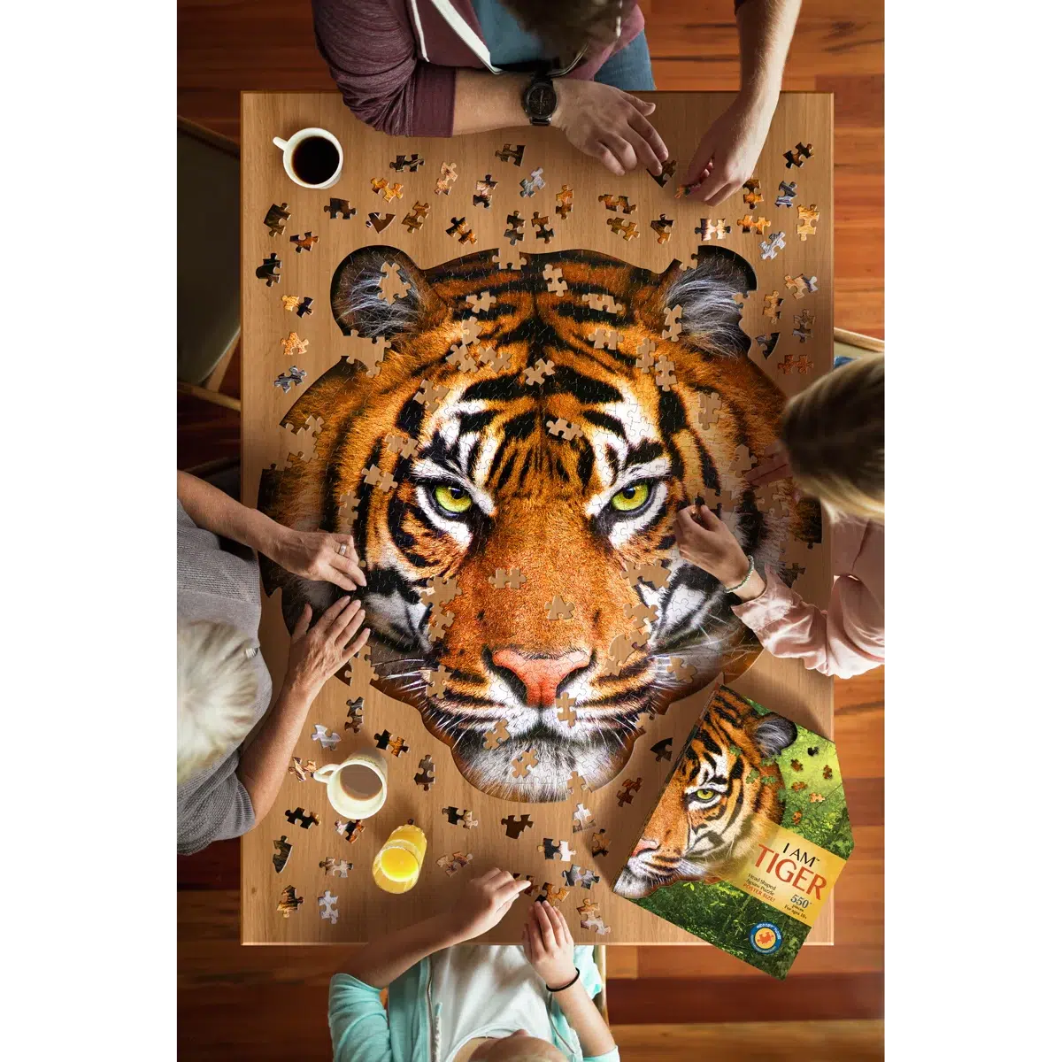 I Am Tiger 550 Piece Head Shaped Jigsaw Puzzle Madd Capp