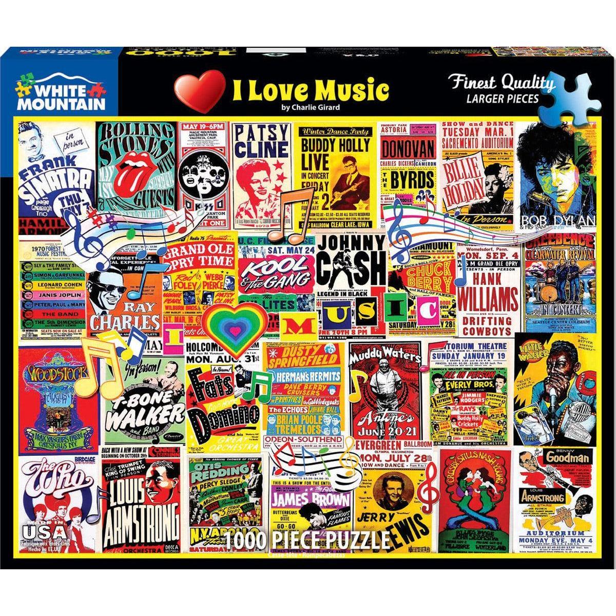 I Love Music 1000 Piece Jigsaw Puzzle White Mountain