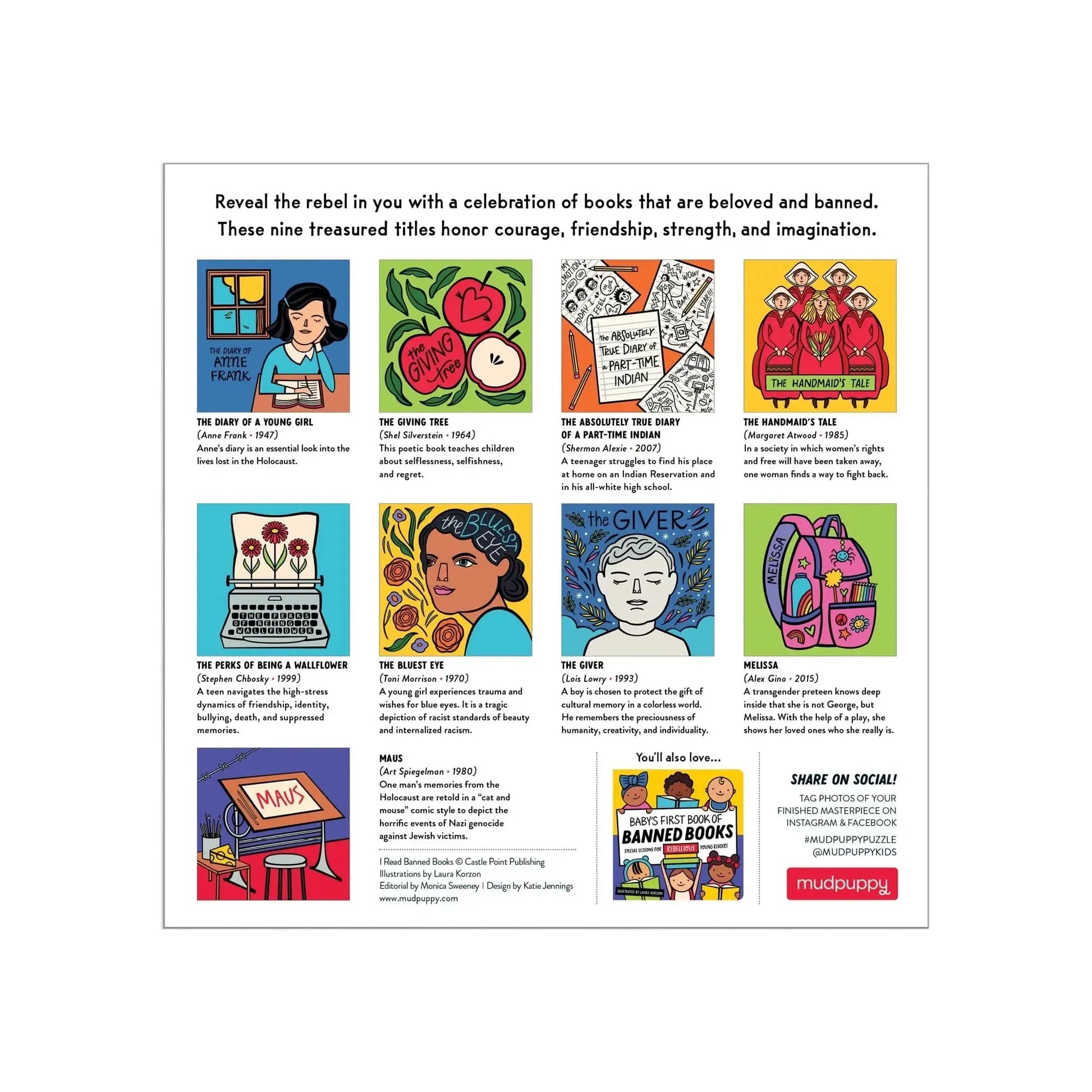 I Read Banned Books 500 Piece Jigsaw Puzzle Mudpuppy