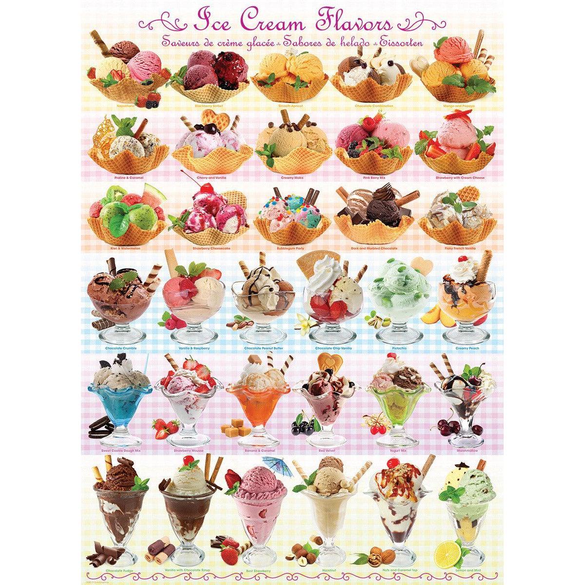 Ice Cream Flavors 1000 Piece Jigsaw Puzzle Eurographics