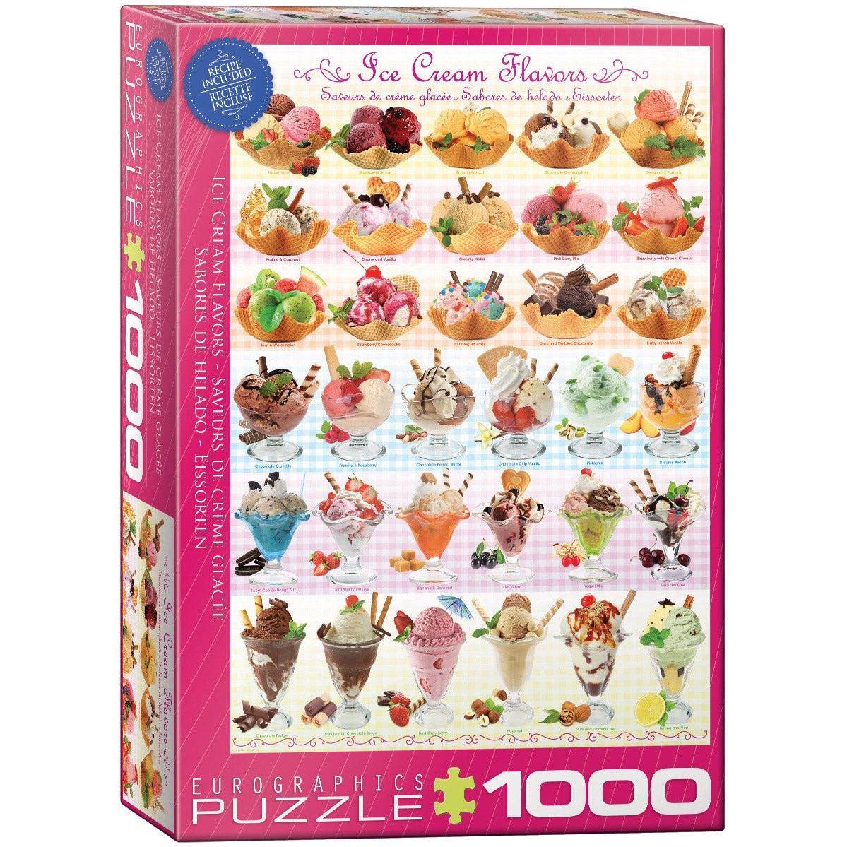 Ice Cream Flavors 1000 Piece Jigsaw Puzzle Eurographics