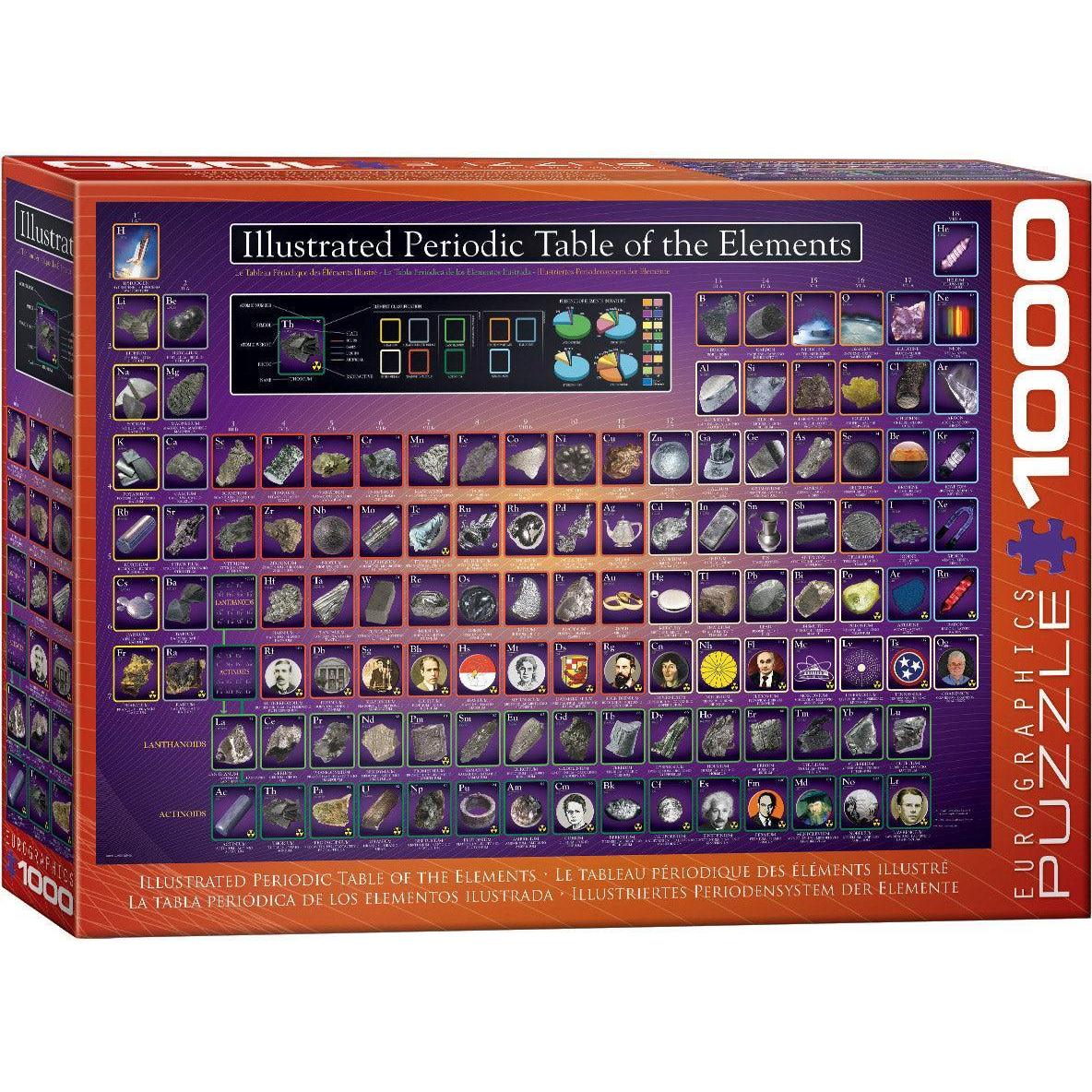 Illustrated Periodic Table of the Elements 1000 Piece Jigsaw Puzzle Eu ...