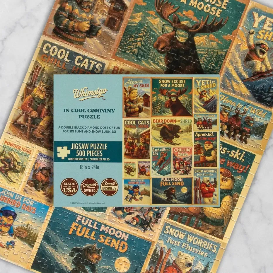 In Cool Company 500 Piece Jigsaw Puzzle Whimsigo