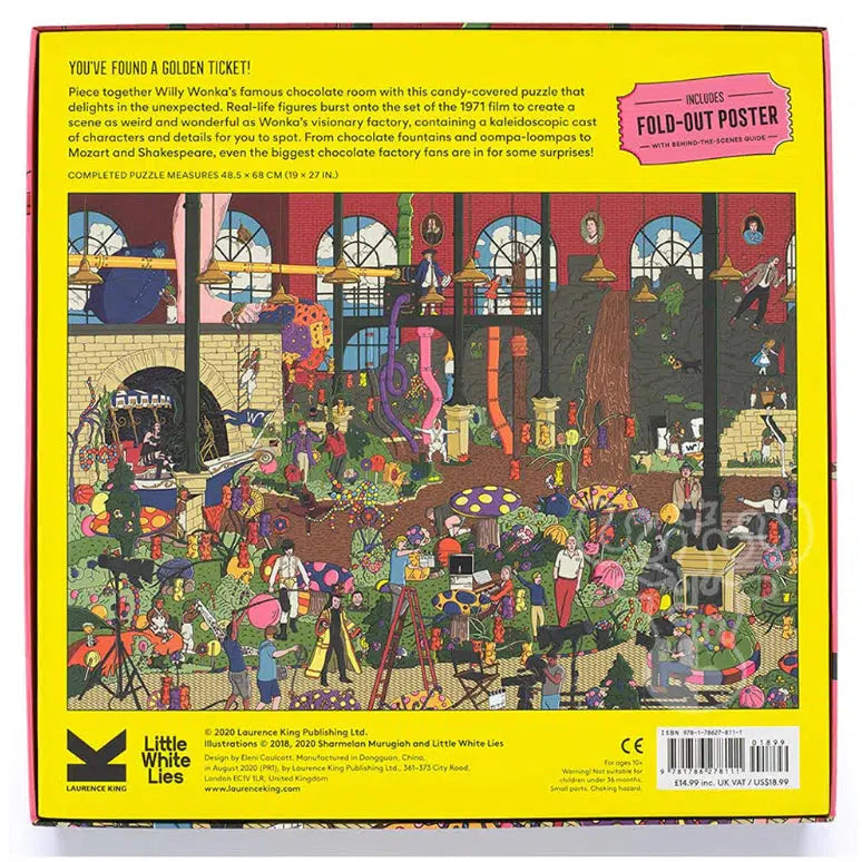 Puzzle 1000 Pezzi Inside The Chocolate Factory | La Fabbrica Di Cioccolato Di Willy Wonka | Giochi Laurence King
