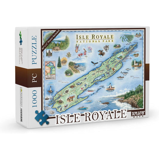 Isle Royale National Park 1000 Piece Jigsaw Puzzle Xplorer Maps