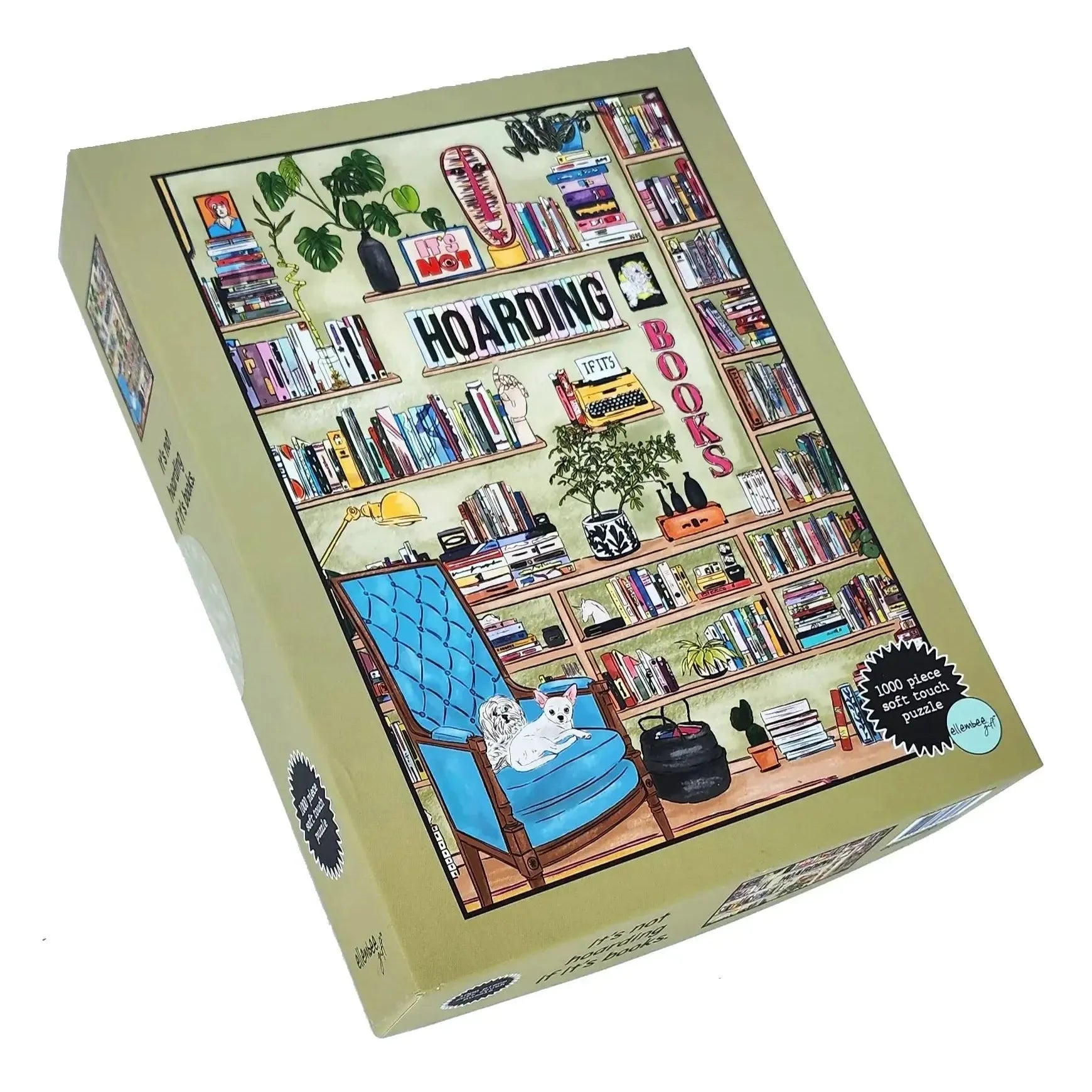 It's not hoarding if it's books 1000 Piece Soft Touch Jigsaw Puzzle Ellembee