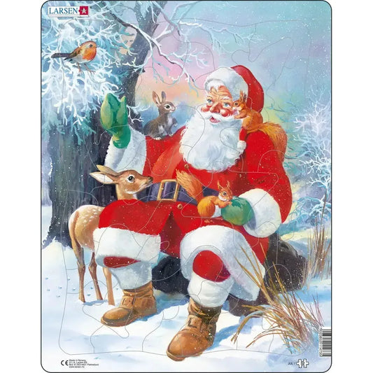 Santa with Animals 32 Piece Tray Jigsaw Puzzle Larsen