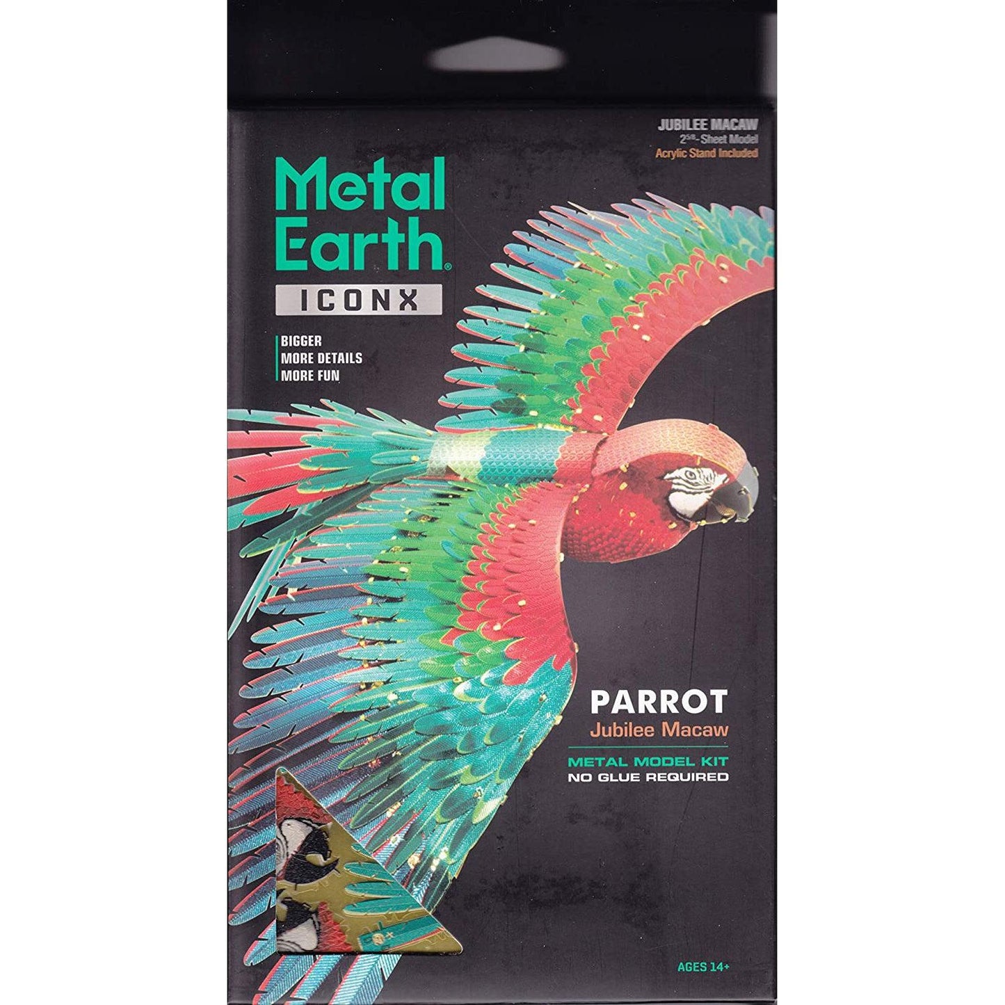 Jubilee Macaw Parrot Premium 3D Steel Model Kit Metal Earth