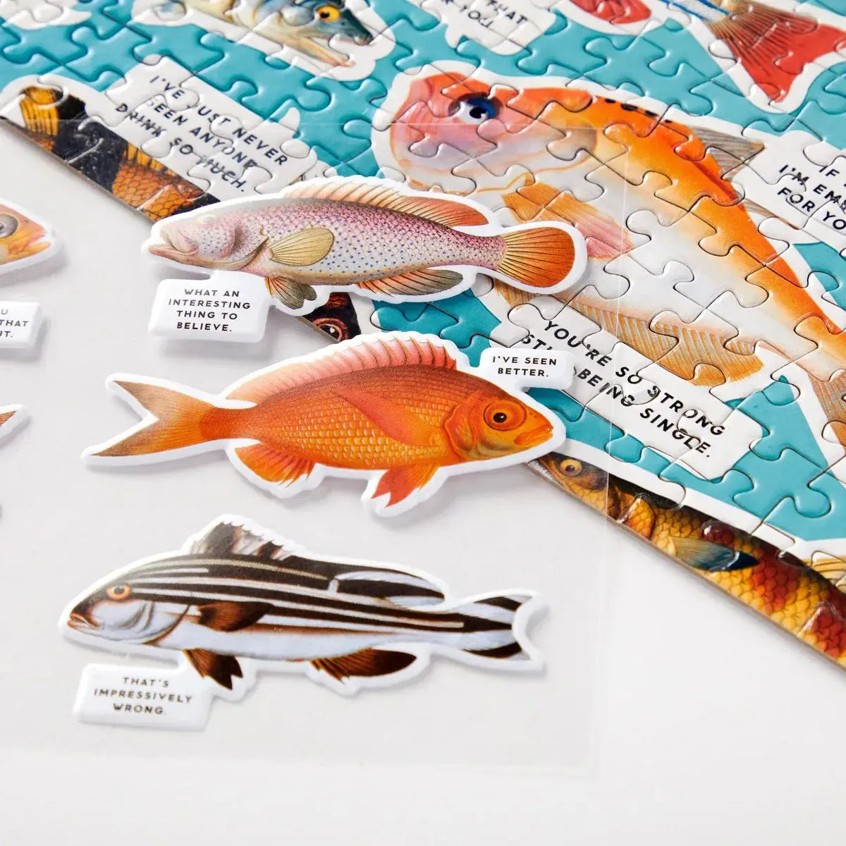 Judgy Fish 1000 Piece Jigsaw Puzzle (+Stickers) Brass Monkey