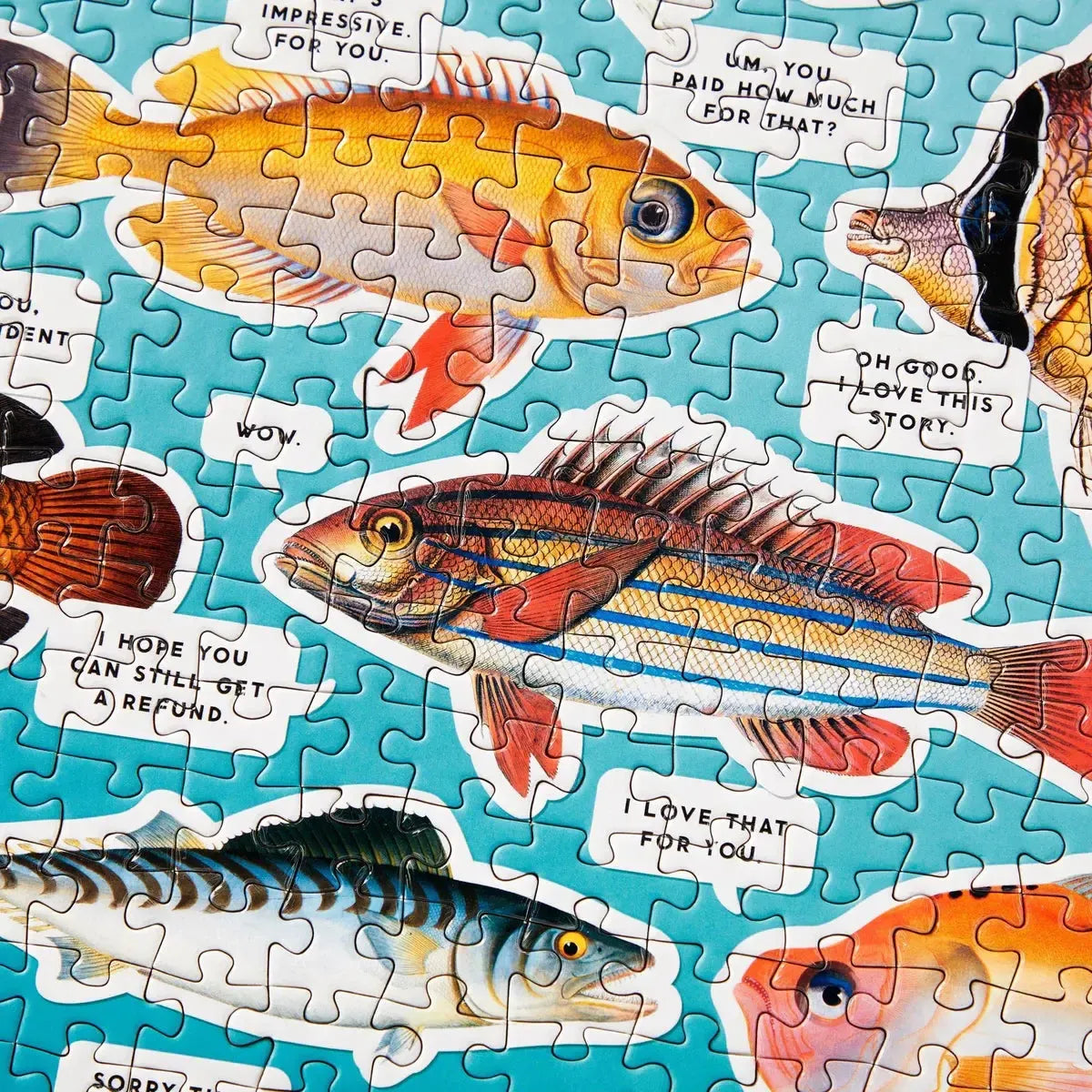 Judgy Fish 1000 Piece Jigsaw Puzzle (+Stickers) Brass Monkey