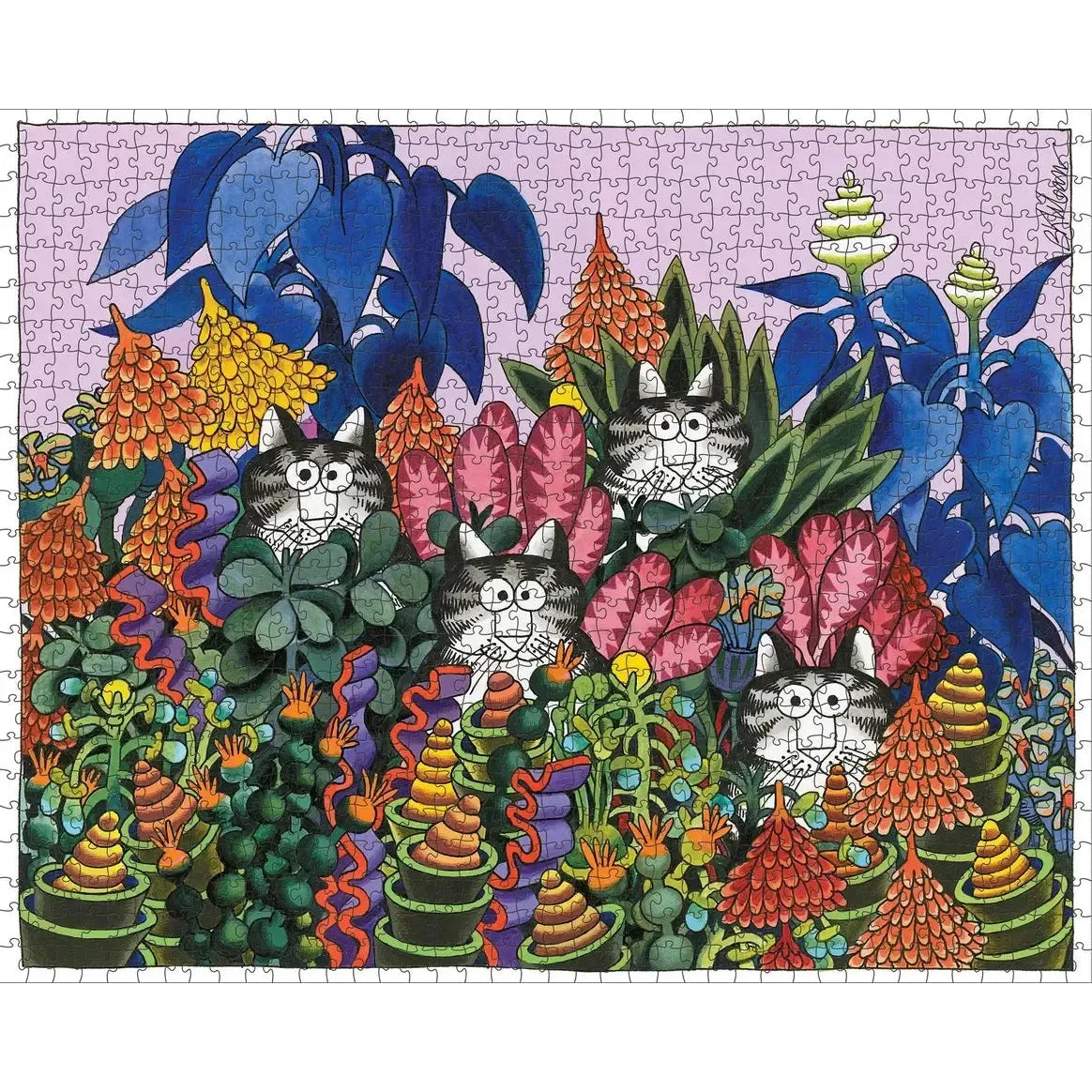 Jungle Cats by B. Kliban 1000 Piece Jigsaw Puzzle Pomegranate